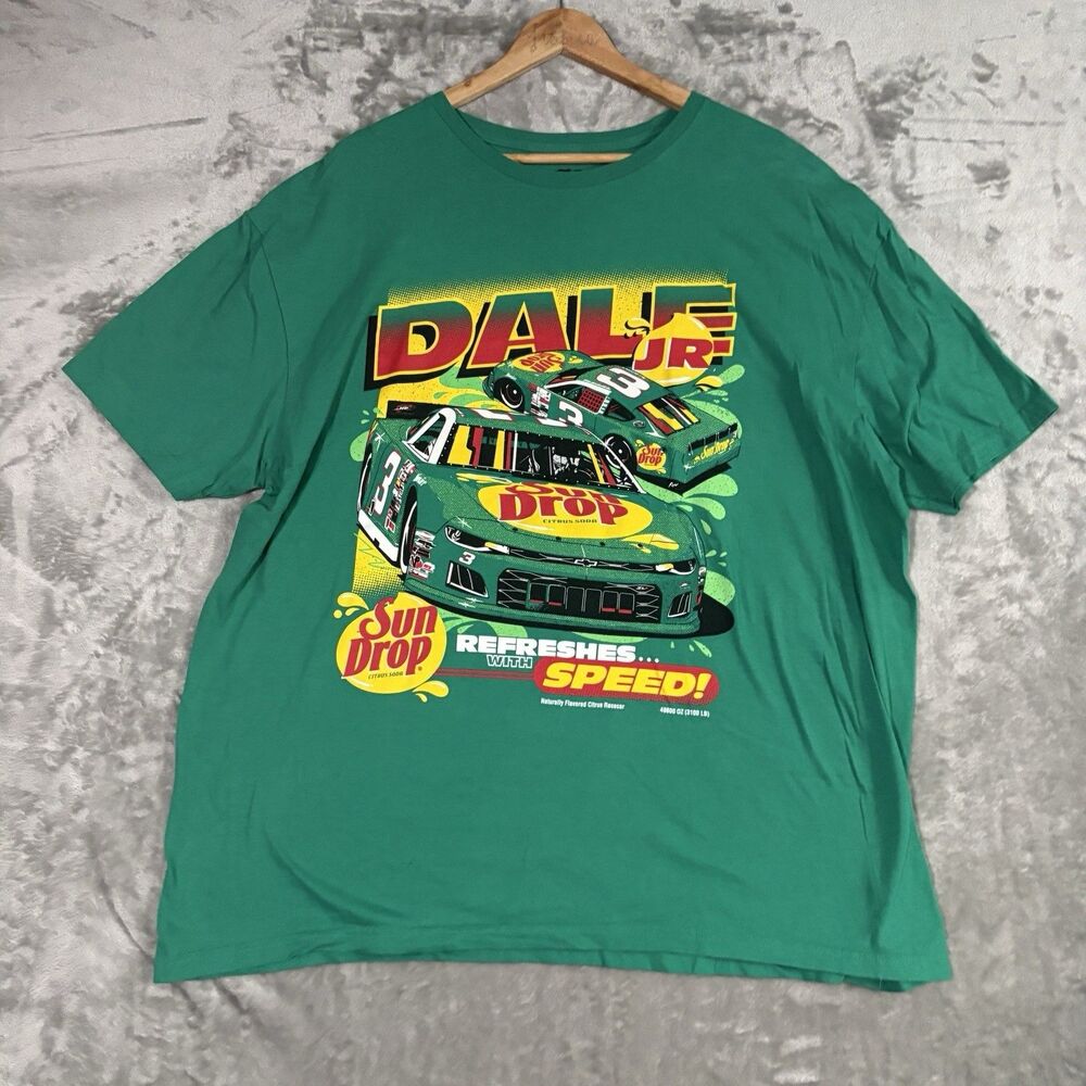 Dale Jr Sun Drop Racing T Shirt Mens XXL Green NASCAR JR Motorsports Graphic